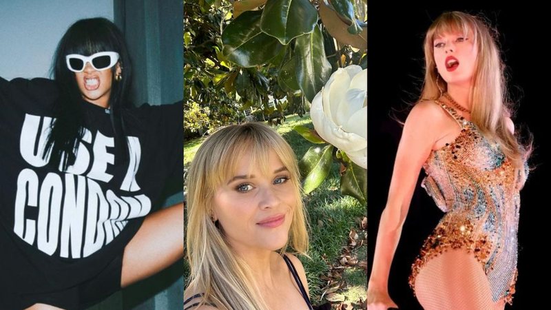 Rihanna, Reese Witherspoon e Taylor Swift são só algum dos nomes que figuram entre as mulheres mais ricas do mundo. - Imagem: reprodução/Instagram @badgalriri @reesewitherspoon @taylorswift