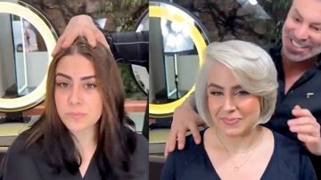 Antes e depois do corte e da pintura de cabelo - Via TikTok/@nellcarmo