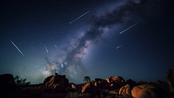 Chuva de estrelas cadentes bilha no céu de agosto - Imagem: Freepik
