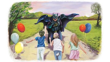 Imagem O super-herói com um segredo e a festa infantil