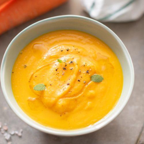 sopa de cenoura cremosa vegana