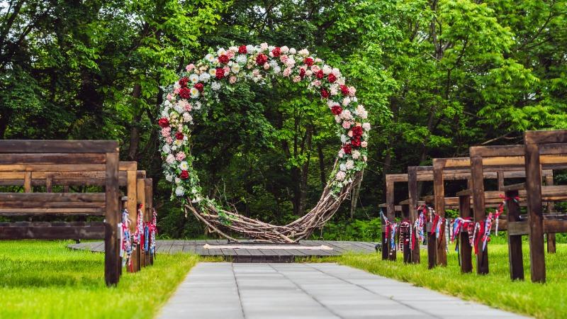 arco de flores para casamento