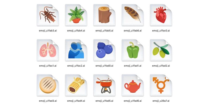 emojis do Android 11, incluindo barata sorridente, vaso de plantas, coração em formato anatômico e símbolo transgênero.