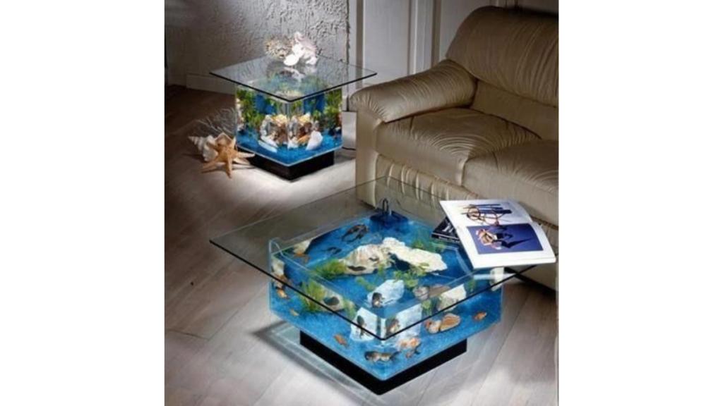 aquários como mesas de centro